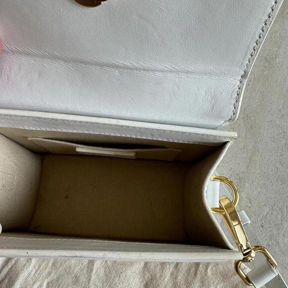 JACQUEMUS The Chiquito Soft  White Leather Handbag / Shoulder Bag - Picture 10 of 13